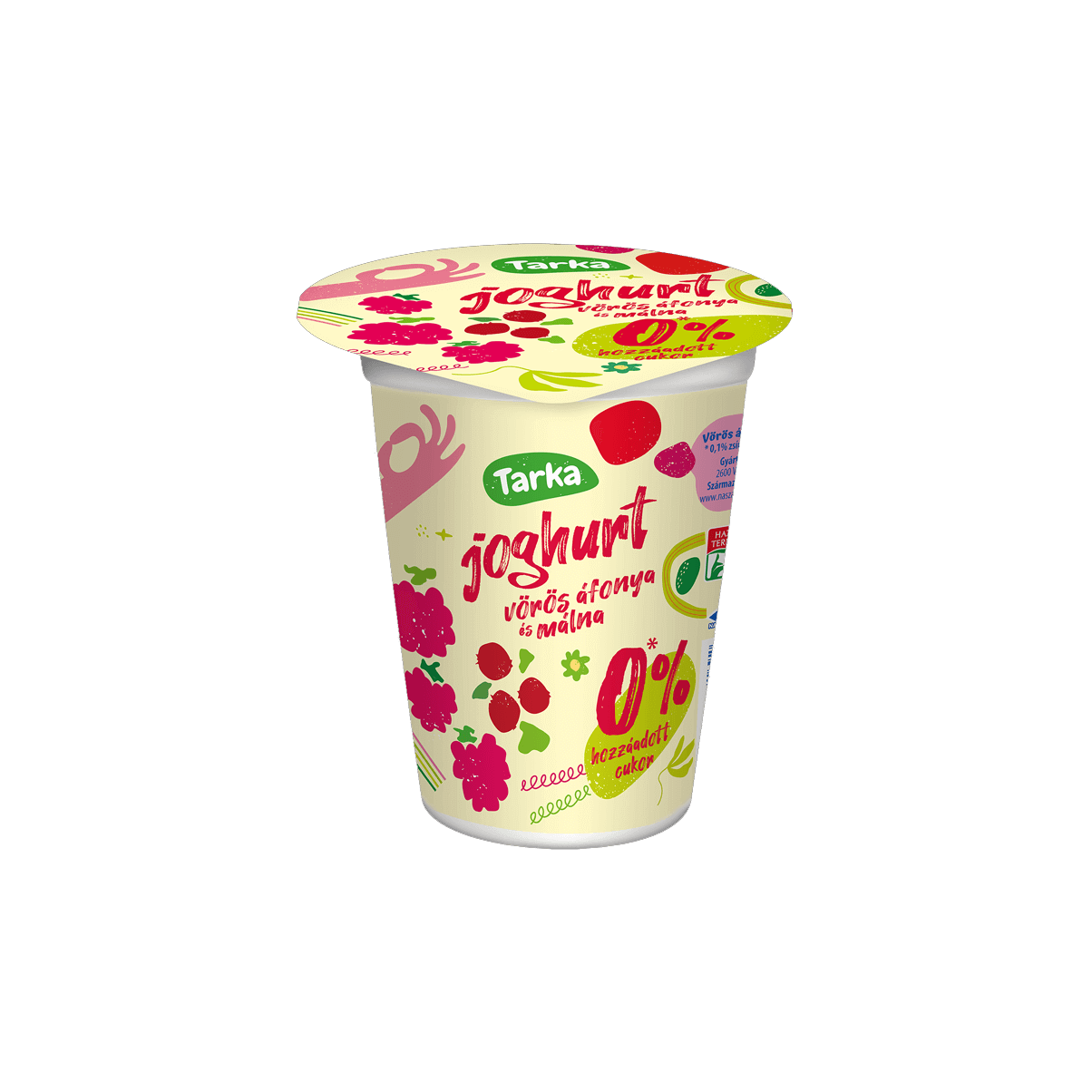 Tarka 0%-os gyümölcsjoghurt vörös áfonya-málna 150g